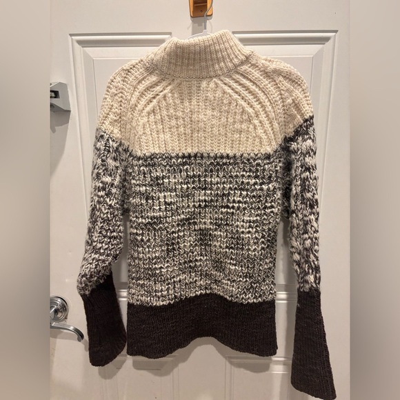3.1 Phillip Lim Chunky Knit Long Sleeve Turtleneck Sweater Brown size Xsmall - Picture 4 of 5